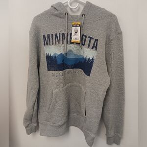 State Of Mine Minnesota North Star State Hoodie with Nature Graphic  Size Medium
